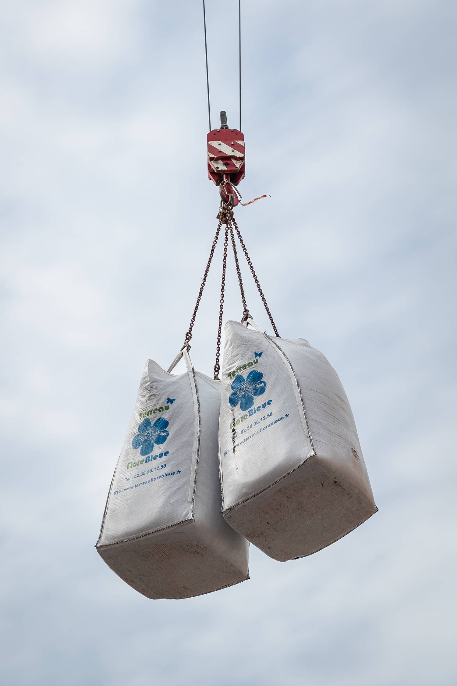 Chantier Rouen le Melville grue terre végétalisée
